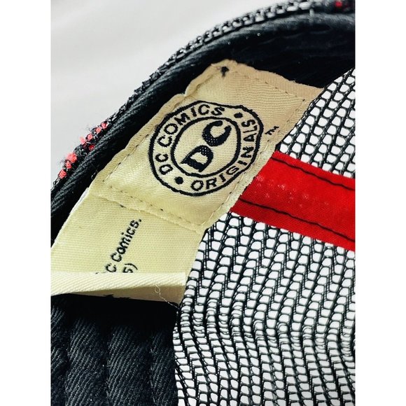 DC Comics Harley Quinn Mesh Trucker Hat Adjustable Black Red Snapback Cap - Picture 8 of 11